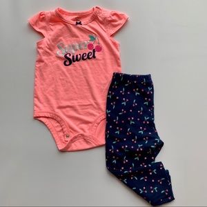 CARTER’S cherry outfit size 18m